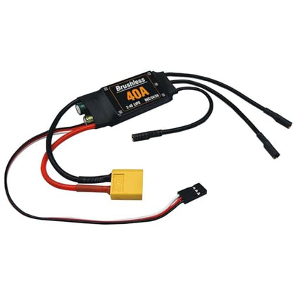40A Brushless ESC 2-4S Speed Controller 5V 3A BEC with XT60 Plug for RC Drone Airplanes Multi-axis Aircraft Helicopter