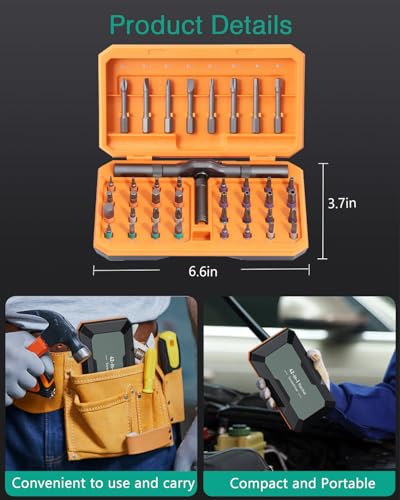 ORIA Ratchet Screwdriver Kit, 58 Teeth, 50N.m/50 KG Torque, Magnetic Design