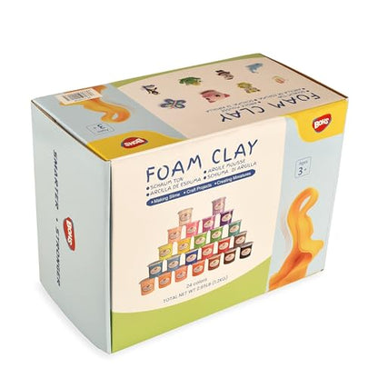 BOHS Foam Clay Kit, 24 Colors, Air Dry Modeling Clay for Arts and Crafts