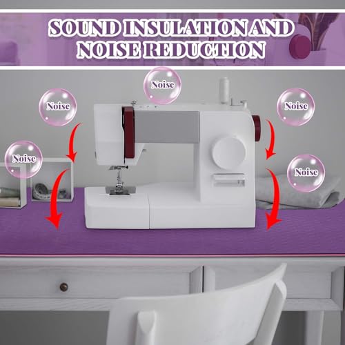 Sewing Machine Mat Pedal, 17'' X 36'' and 9'' X 14'', Pink Purple - color: Pink Purple, size: 17'' X 36'' and 9'' X 14''