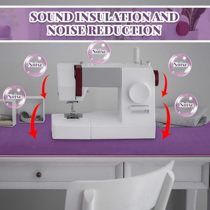 Sewing Machine Mat Pedal, 17'' X 36'' and 9'' X 14'', Pink Purple - color: Pink Purple, size: 17'' X 36'' and 9'' X 14''