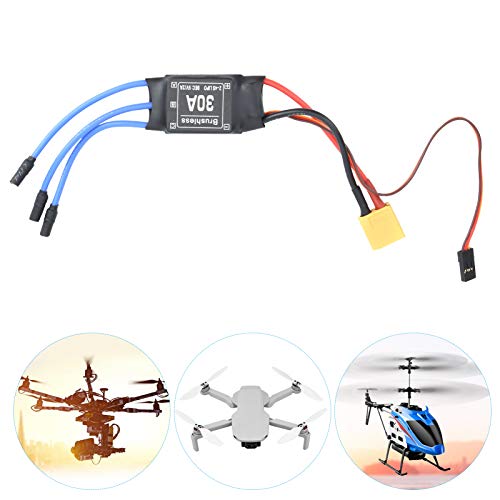 30A Brushless ESC, for 2-3S LiPo, Electronic Speed Controller for RC Drone, Quadcopter and FPV Racing, DIY Aircraft