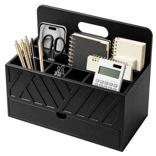 Mail Organizer Countertop, Stationery Accessories File Sorter, Bill Holder - color: Black