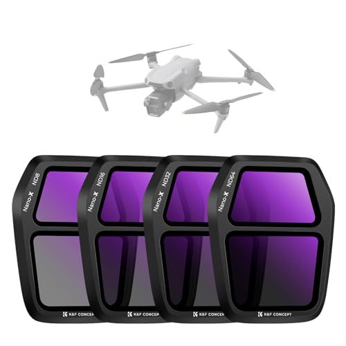 K&F CONCEPT ND Filter Set Compatible with DJI Air 3S, ND8 ND16 ND32 ND64 - style: ND8+ND16+ND32+ND64
