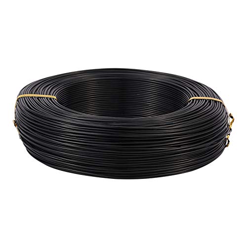 Craftdady 459 Feet Black Aluminum Wire 17 Gauge Bendable Metal Craft Wire 1.2mm Flexible Sculpting Wire for Doll Skeleton Gem Wrapping Jewelry Making - color: Black, size: 1.2mm, 17 Gauge