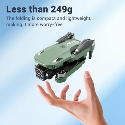 Drones with Camera for Adults 2k One-Key Take Off/Landing FPV RC Drone with Camera for Beginners Headless Mode, 3 Speeds, 360° Flip, 2 Batteries Mini Drone for Beginners Green - color: Green