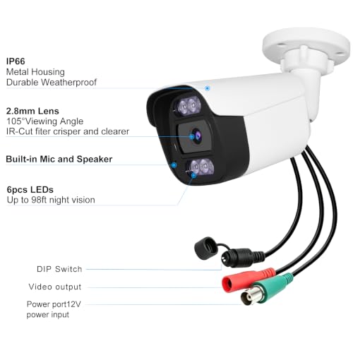 1080P 4-in-1 HD-CVI/TVI/AHD/960H Analog Security Camera - style: Bullet
