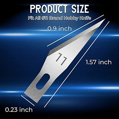JETMORE 100 Pack Exacto Knife Blades, Hobby Knife Blades for Carving & DIY - size: #11