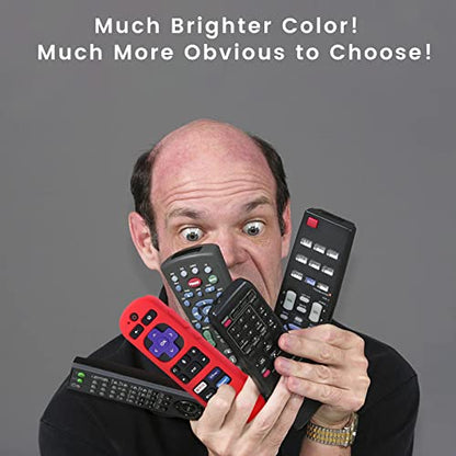 Red Remote Cover for Roku Voice Remote (Official) RCA1R, RC-GZ1 Controller - color: Red