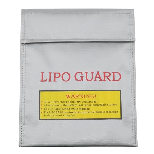 Lithium Battery Explosion-Proof Bag High Temperature Storage Protective Bag Safe Flame Retardant Multi-Functional Fireproof Bag 18 * 23cm Silver 1PCS - color: Silver