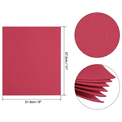 uxcell Dark Red EVA Foam Sheets 11 x 8 inch 1.7mm Thickness for Crafts DIY Projects, 12 Pcs - color: Dark Red