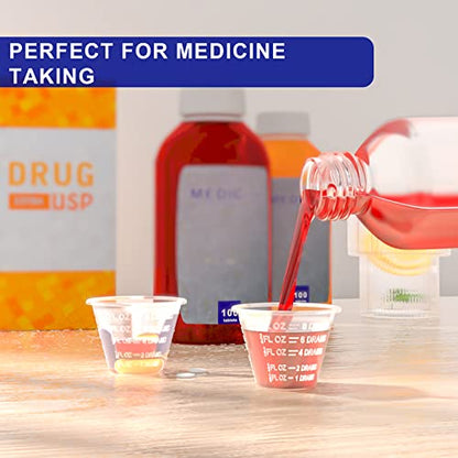 ReliMedPro Disposable Medicine Cups, 300 Pack, 1 oz (30 ml), Graduated