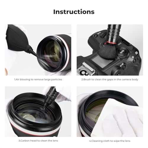 K&F CONCEPT 4 in 1 Camera Lens Cleaning Kit for Photography Beginner