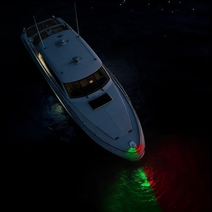 Obcursco Boat Navigation Lights, Red and Green LED Light, Boat Accessories - color: Silver