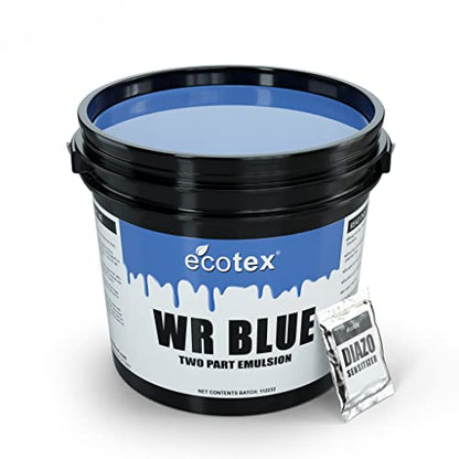 Ecotex® WR Blue Water Resistant Emulsion - Screen Printing Emulsion, 1 Pt - size: 16 fl oz