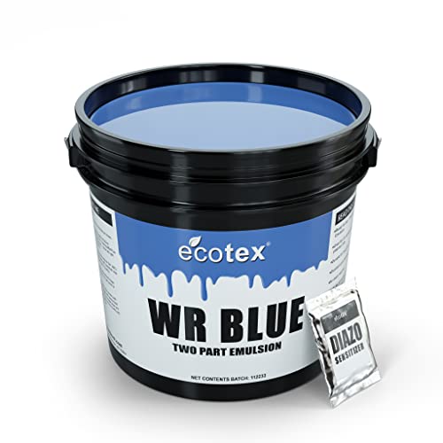 Ecotex® WR Blue Water Resistant Emulsion - Screen Printing Emulsion, 1 Gl - size: Gallon - 128 oz.
