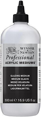 Winsor & Newton Professional Acrylic Medium, Glazing Medium, 500ml - color: Glazing Medium, style: 500ml (16.9-oz)