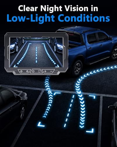 1080P HD 7-Inch Wireless Backup Camera: 15-Min Easy Install Plug & Play - size: 7'' + License Plate Camera for Car