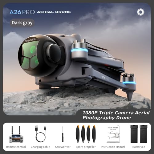 GPS Drone with 4K UHD Camera for Adults, Airdrop Drones, Obstacle Avoidance, One-Key Payload Drop Delivery Function, 4.5 Inch Screen Remote Controller, Foldable FPV Quadcopter with Auto Return, Long Flight Time, Ideal for Outdoor Shooting Camping Fishing