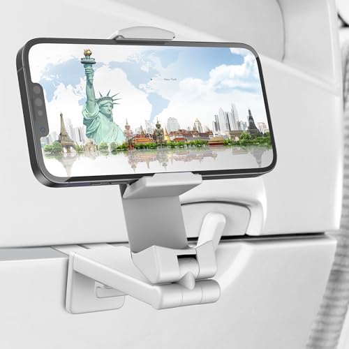 Perilogics Airplane Phone Holder Mount, Plane Travel Essentials (White) - color: White