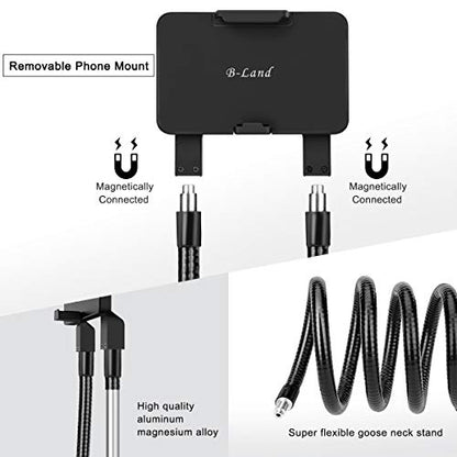 B-Land Cell Phone Holder, Universal Mobile Phone Stand, Lazy Bracket, DIY Flexible Mount Stand with Multiple Function (Black) - color: Black