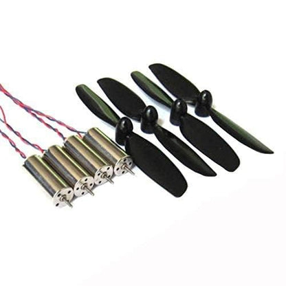 8520 Coreless Brushed Motor Set 53000rpm 8.5x20mm + 75mm CW CCW Propeller