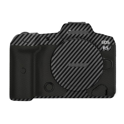Anti-Scratch Camera Skin Wrap R5 Sticker Coat Vinly Protective Film Body Protector Decals Cover for Canon EOS R5 R 5 (Carbon Fiber Black) - color: Carbon Fiber Black