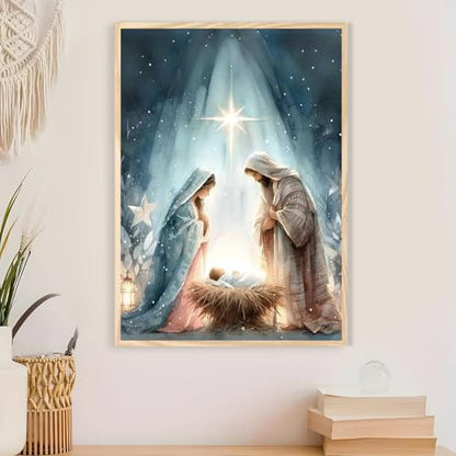 Jesus Paint by Numbers Kit for Adults Framed Canvas 12X16 in, Frameworkless - color: YH02819