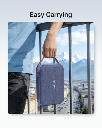 Luxtude Hard EVA Case with Foam, Hard EVA Shockproof Camera Organizer Case - color: Blue, size: Small
