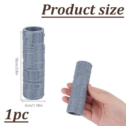 Topography Texture Roller Large Brick Clay Texture Rollers Irregular Square DIY Embossing Pottery Decortive Tool for Pathfinder, PRG, Miniatures, Tabletop Board Game Topography Accessory - style: Irregular square pattern