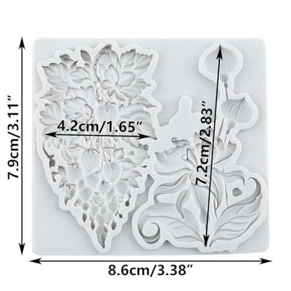 Strawberry Polymer Clay Molds Strawberry Flower Silicone Mold - color: Style K