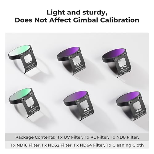K&F CONCEPT ND & CPL Filter Set Compatible with DJI NEO - style: UV+CPL+ND8+ND16+ND32+ND64