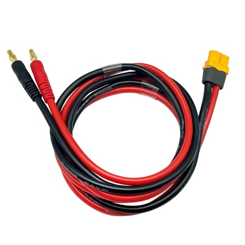 XT60H (XT60 Upgarded Female Connector Plug to 4mm Banana Plugs Battery Charge Lead Adapter Cable 3FT/1M - style: XT60H Female Charge cable-3FT/1M