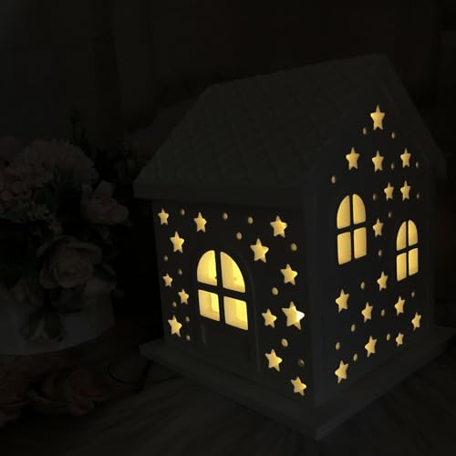 Christmas House Desktop Decoration Epoxy Resin Silicone MoldS0449+S0117-1-4