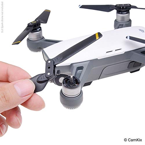 CamKix Propellers Replacement for DJI Spark - 2 Sets (8 Blades) - With Convenient Storage Box - Quick Release Foldable Wings - Flight Tested Design - Essential Accessory For Your DJI Spark Drone