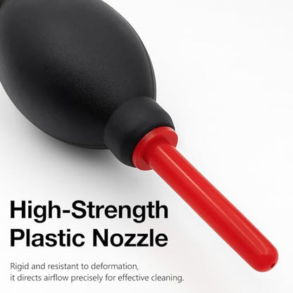 Rocket-Style Rubber Air Blower Dust Cleaner for DSLR Camera, Lens, and Keyboard – Red Duster
