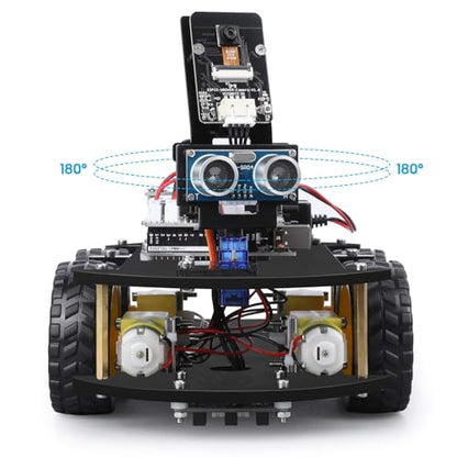 ELEGOO UNO R3 Smart Robot Car Kit V4 with Camera, Compatible with Arduino