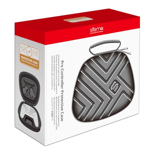 sisma Carrying Case Compatible with Nintendo Switch 2 Pro Controller, Buttons & Joysticks Full Protection, Hard Shell Original Switch Controller Travel Storage Case, Black - color: Black Special Edition