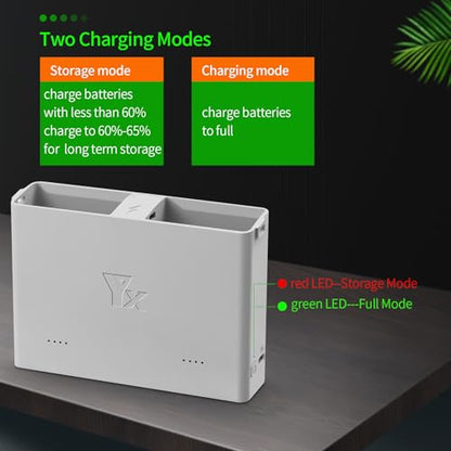 Parallel Charger with Storage Charge for DJI Mini 5 4 Pro/Mini 3 Series Battery,Two-Way Charging Hub,Charge Two Batteries Drone Accessories