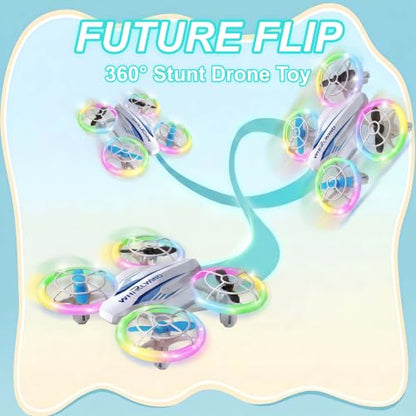LED RC Drone for Kids Ages 6-12, LED Light drone toy with 3 Batteries