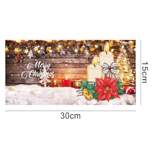 Diamond Painting Greeting Cards, 5D Rhinestone Art Greeting Card for Holidays Festival Craft Gift Your Girlfriend Birthday Card Christmas Cards (DP058) - color: DP058