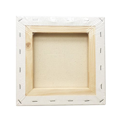 LWR CRAFTS Stretched Canvas 8" X 8" Pack of 6 - size: 8"x8"x6 (standard)