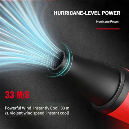 WMARK Compressed Air Duster Rechargeable Cordless Handheld Mini Blower - color: Black