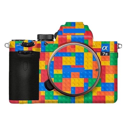 Camera Cover Skin Sticker for Sony A7III A7M3 A7R III Camera Protector Film Skin Anti-Scratch Protective Decoration A7 III A7R3(Toy Brick Colorful) - color: Toy Brick Colorful