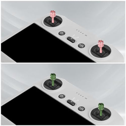 4pcs Drone Control Sticks for DJI Mini 3 Pro DJI RC Smart Controller - color: Green,pink