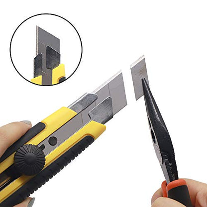 Box Cutter Retractable 25MM Long Utility Knife With 20pcs Blades Refills - size: 20 Blades + 1 Knife