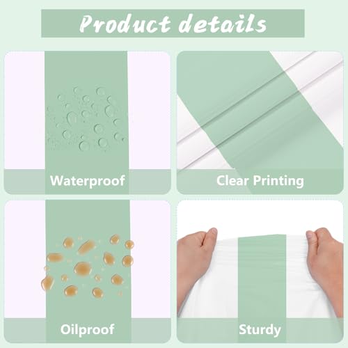 Kesfey Sage Green Striped Tablecloth Vertical Stripe Table Cover 3 Packs - color: Sage Green Verticall Striped