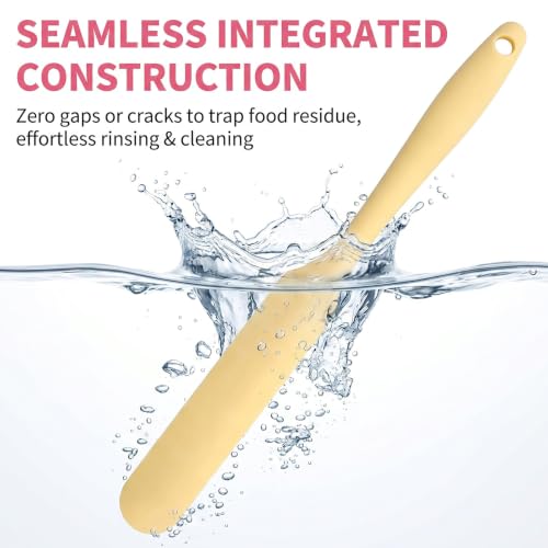 5Pcs Silicone Jar Spatulas Set, Non-Stick Heat Resistant Jam Spreader, Heat Resistant 572°F, Food-grade Cream Spatulas, Flexible Kitchen Scraper Tools for Mixing, Baking, and Cooking