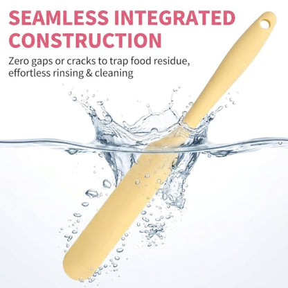 5Pcs Silicone Jar Spatulas Set, Non-Stick Heat Resistant Jam Spreader, Heat Resistant 572°F, Food-grade Cream Spatulas, Flexible Kitchen Scraper Tools for Mixing, Baking, and Cooking