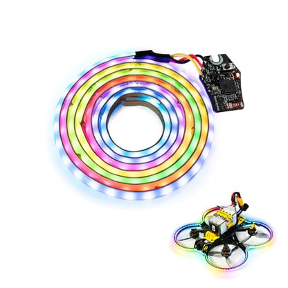 SpeedyBee Meteor FPV Drone LED Lights Strip-Wireless Configuration Light with Length Flexibility Multi-Colors for 2.5 3 3.5 Inch Cinewhoop FPV Frame Flight Controller